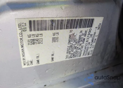 2012 Nissan Maxima 3.5 S from USA, damaged, VIN 1N4AA5AP1CC837990